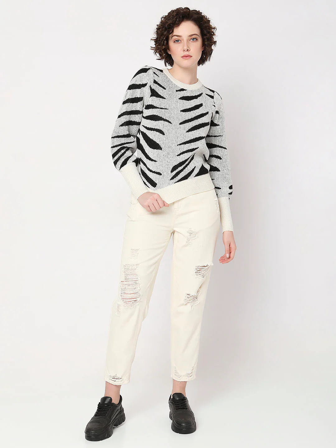 Black Printed Pullover - Image 5