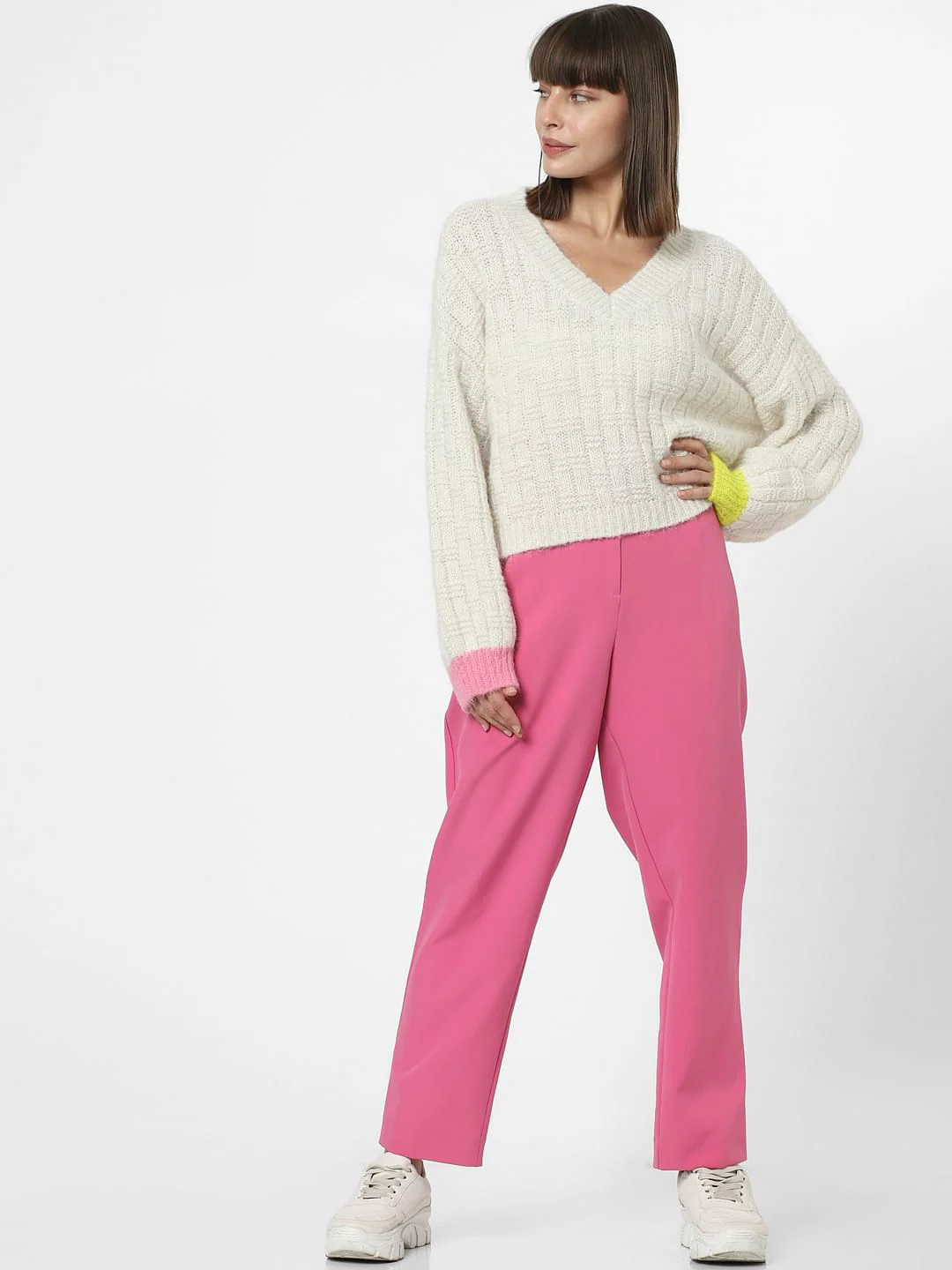 Off-White Ribbed Textured Pullover - Image 5