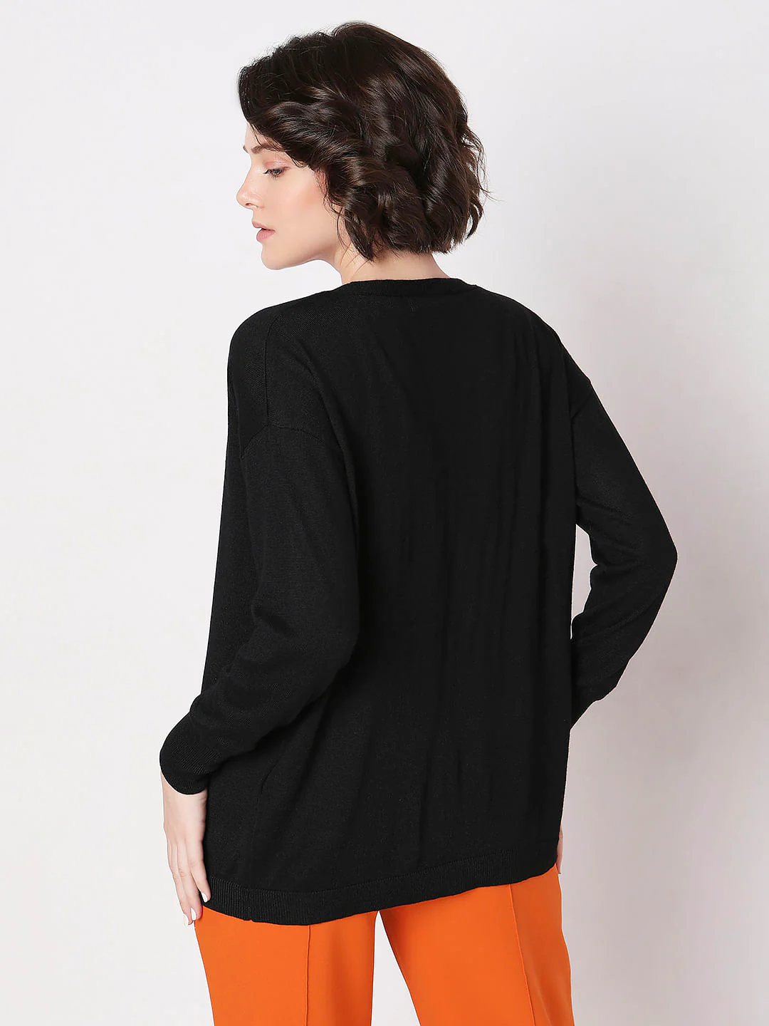 Black Open Cardigan - Image 4