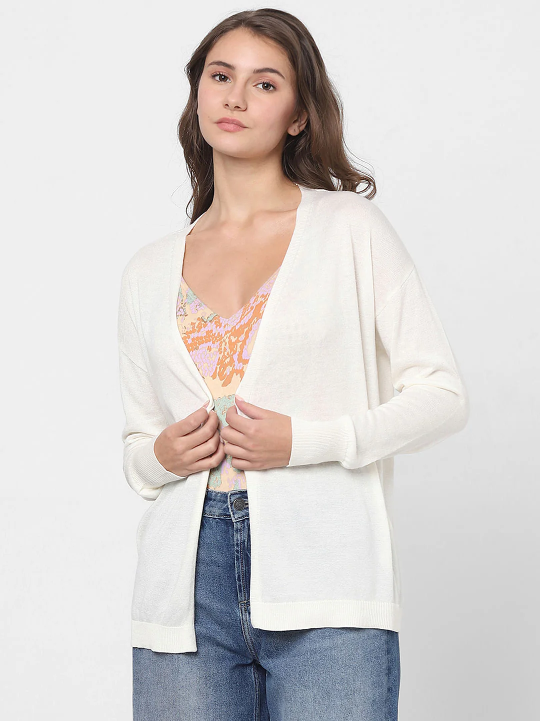 Off-White Front Open Cardigan - Image 2
