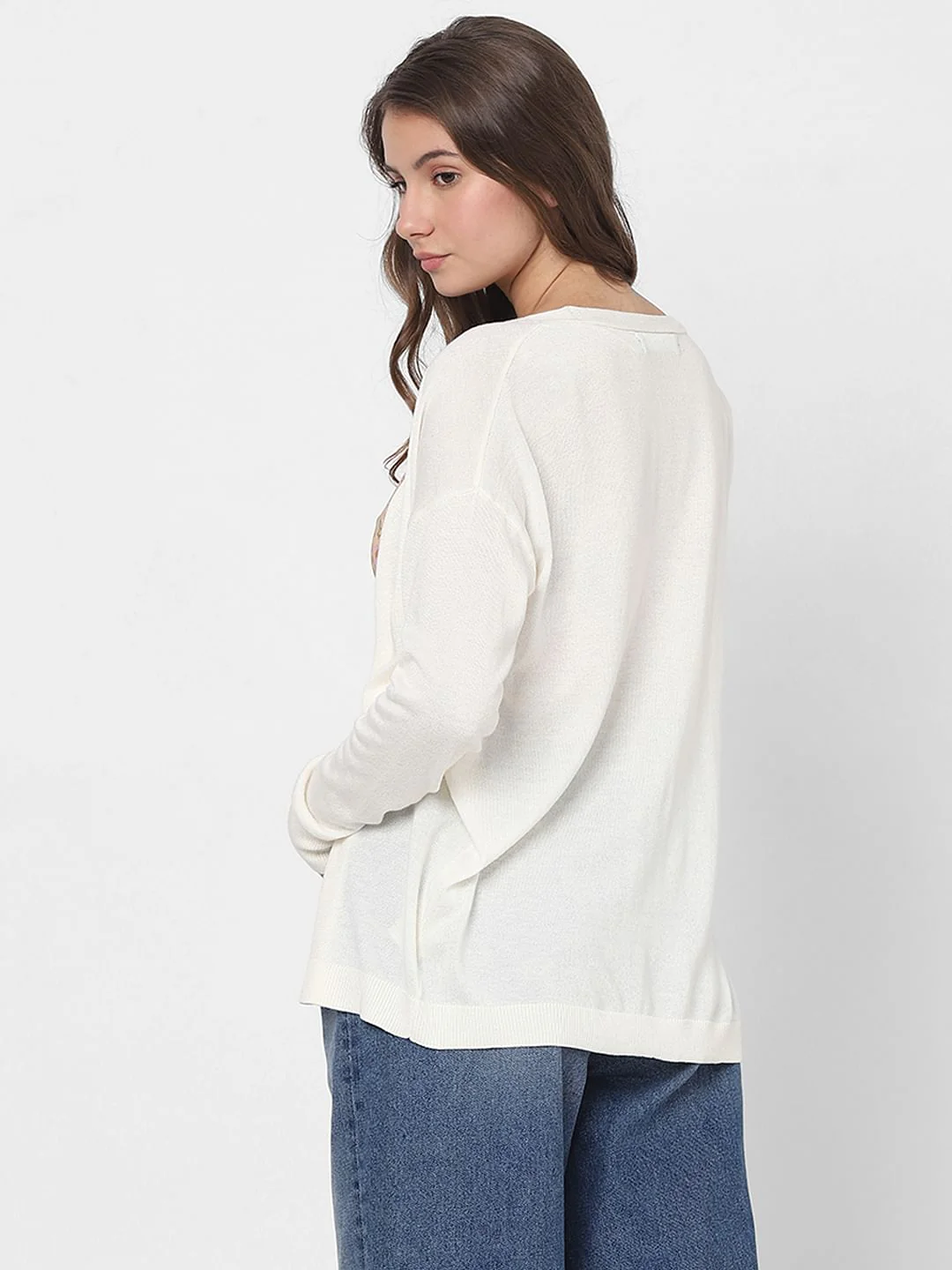 Off-White Front Open Cardigan - Image 4