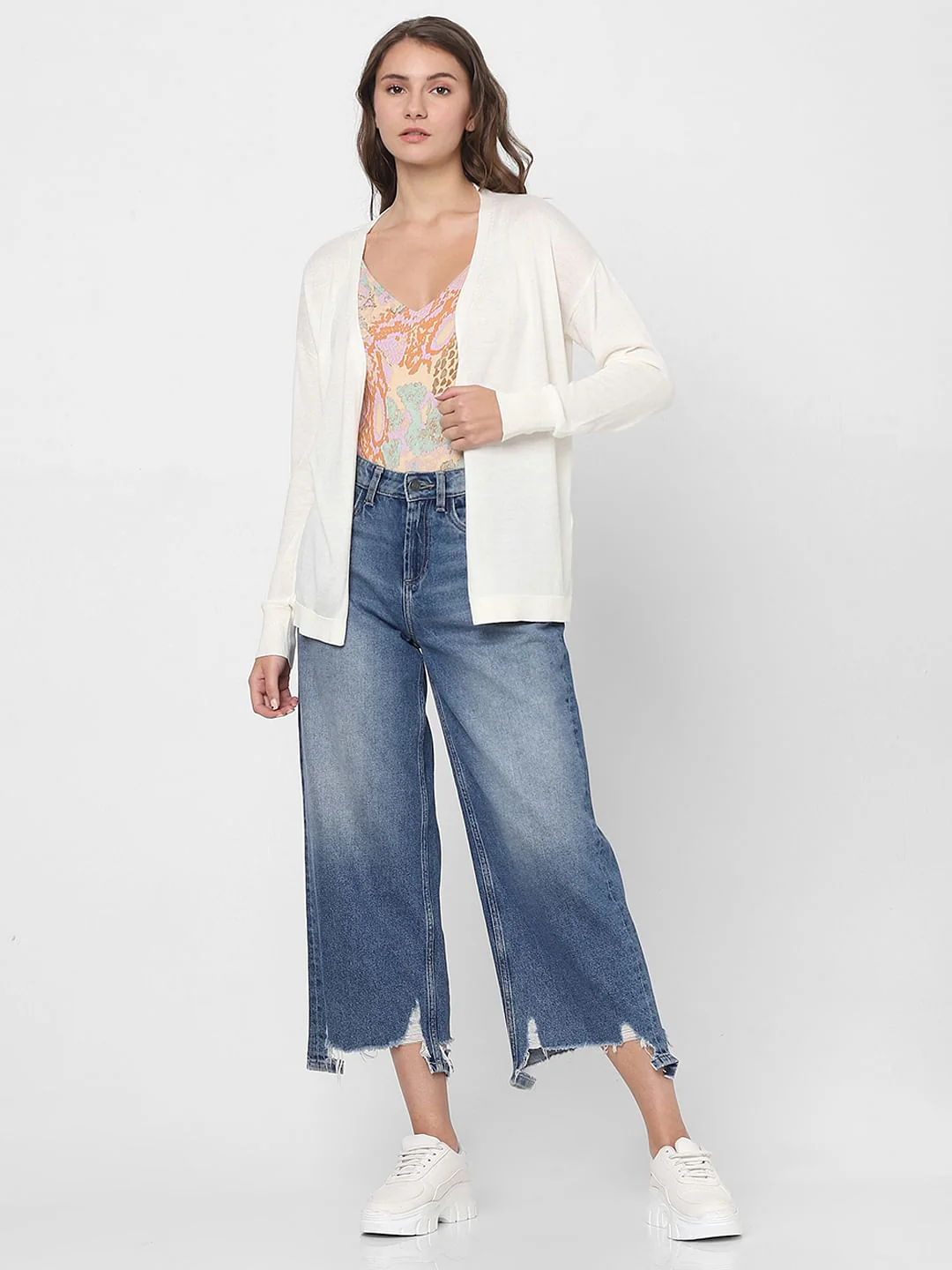 Off-White Front Open Cardigan - Image 5