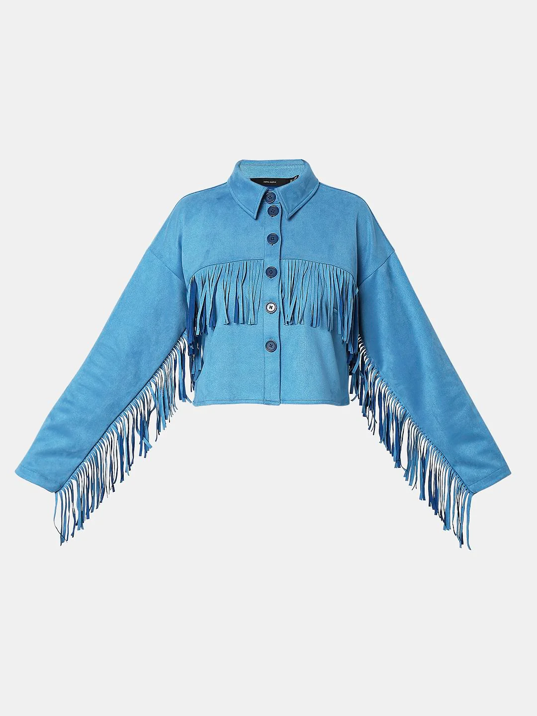 Blue Fringe Detail C-Ord Set Jacket - Image 7