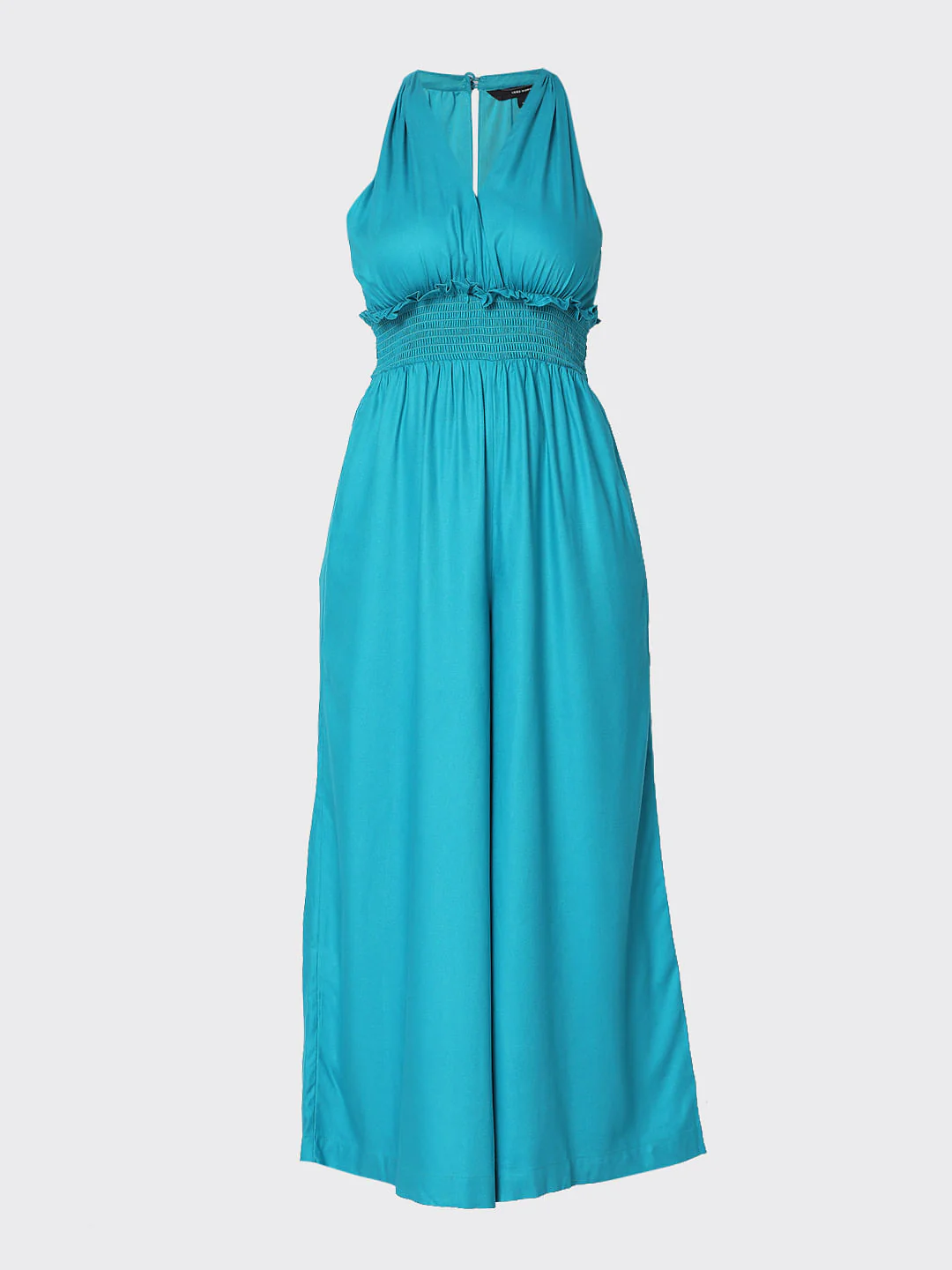 Blue Smocked Jumpsuit - Image 6