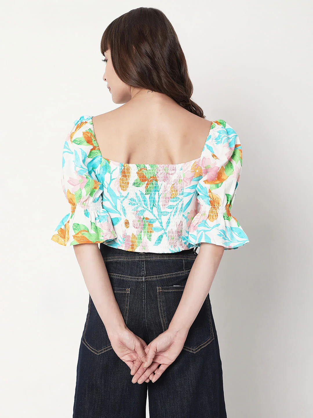 White Floral Top - Image 4