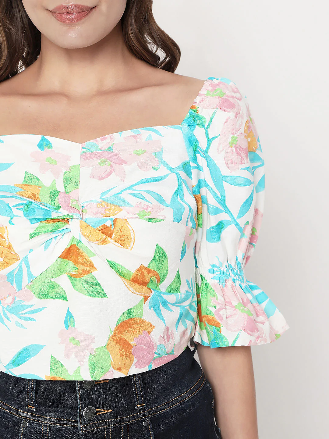 White Floral Top - Image 6