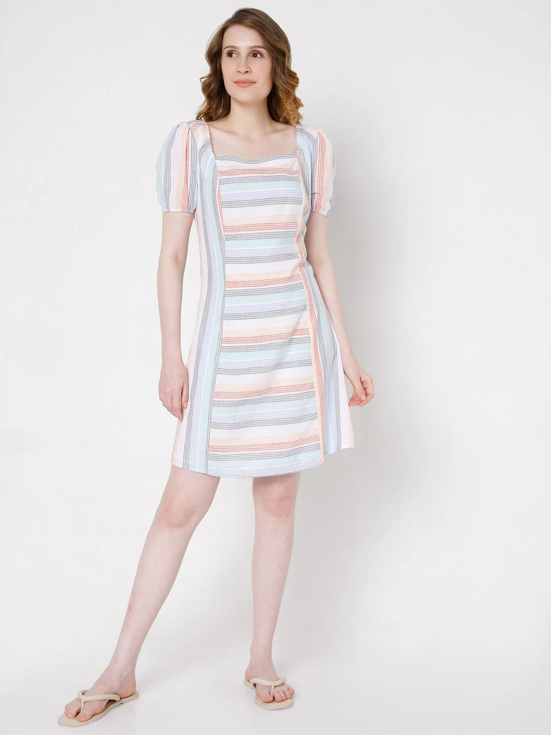 Multi-Coloured Yarn Dyed Dress - Image 5