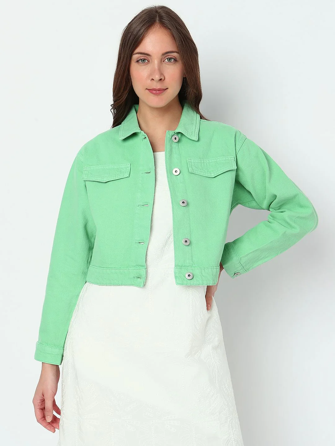 Green Denim Jacket - Image 2