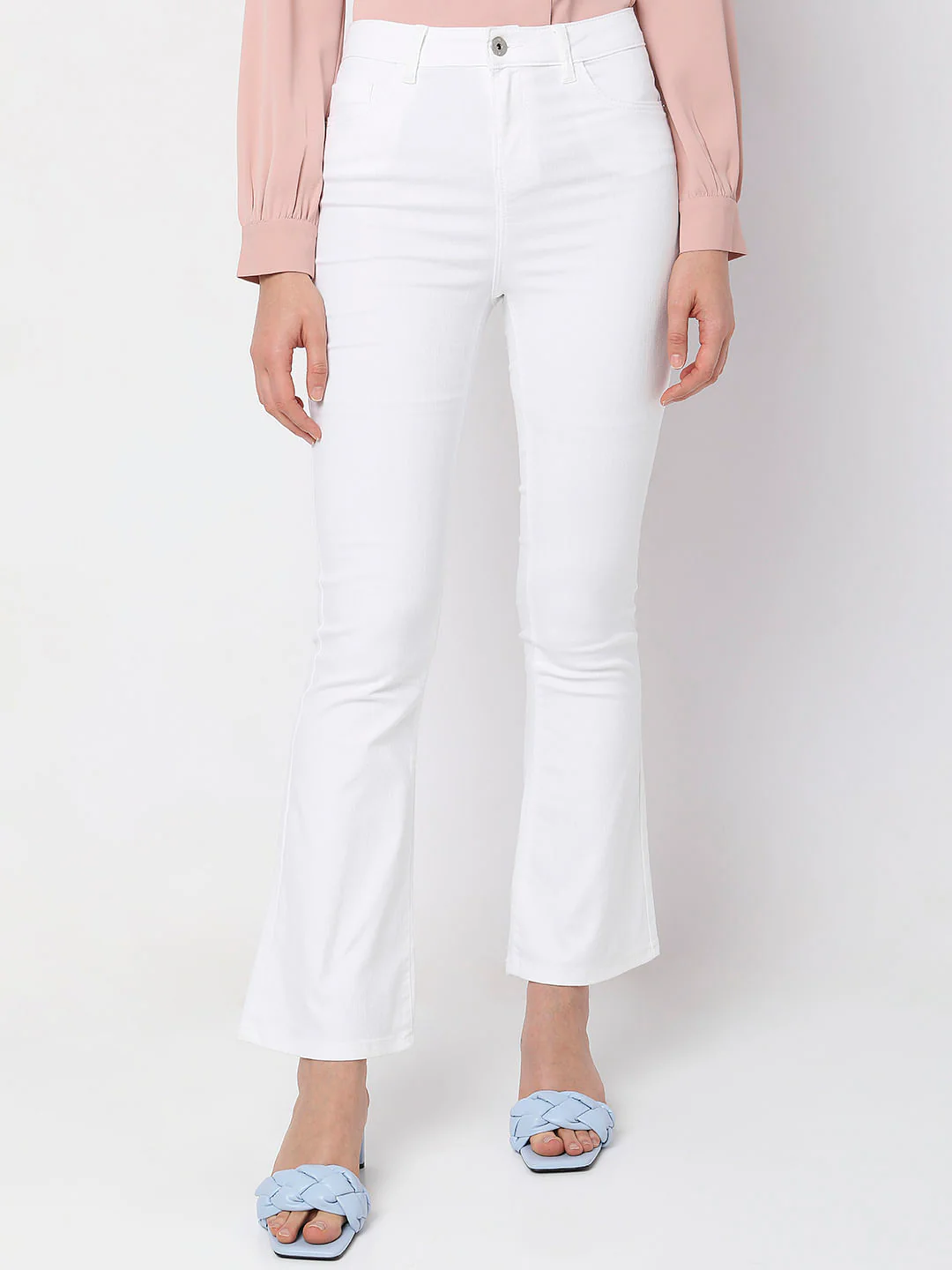 White High Rise Petra Bootcut Jeans - Image 2
