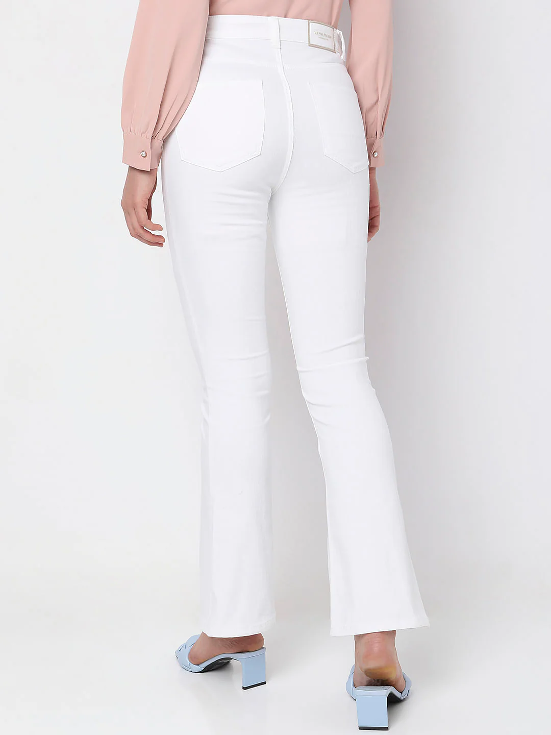 White High Rise Petra Bootcut Jeans - Image 4