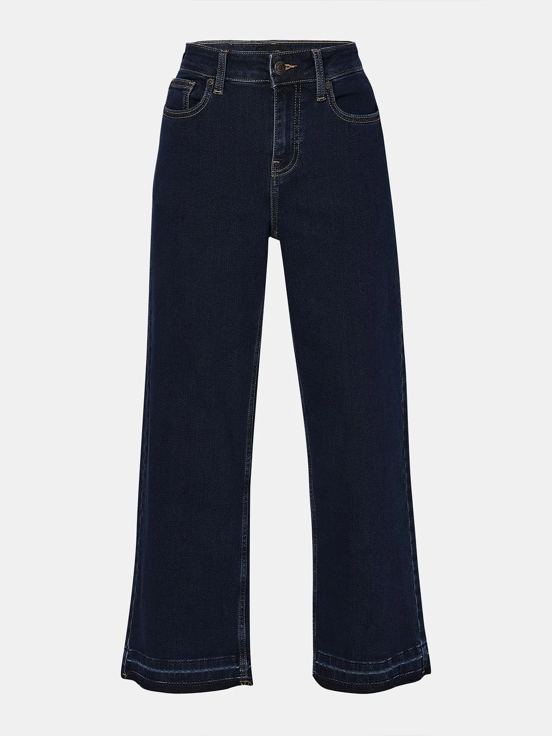 Dark Blue High Rise Jade Straight Fit Jeans - Image 7