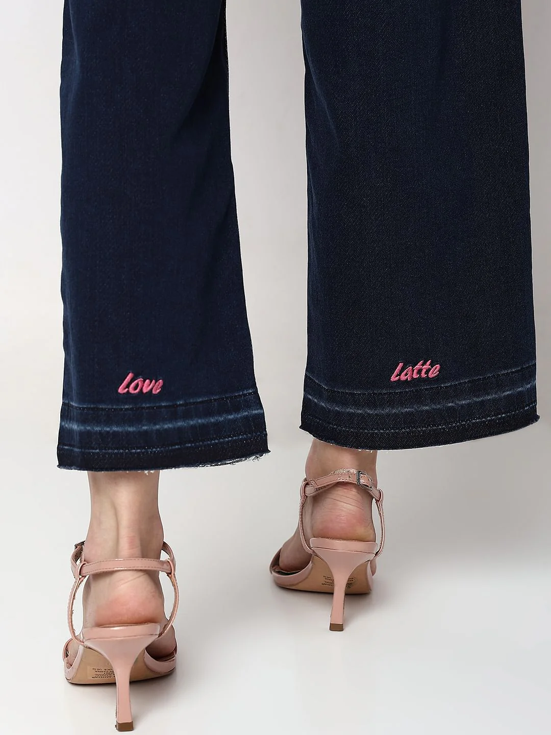 Dark Blue High Rise Jade Straight Fit Jeans - Image 8
