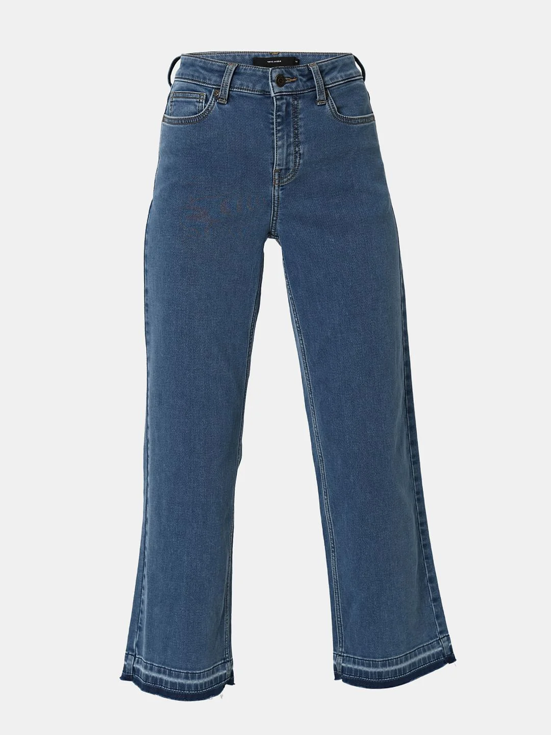 Blue High Rise Washed Jade Straight Fit Jeans - Image 7