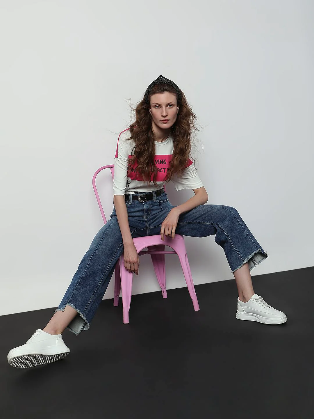 Blue High Rise Jade Straight Fit Jeans