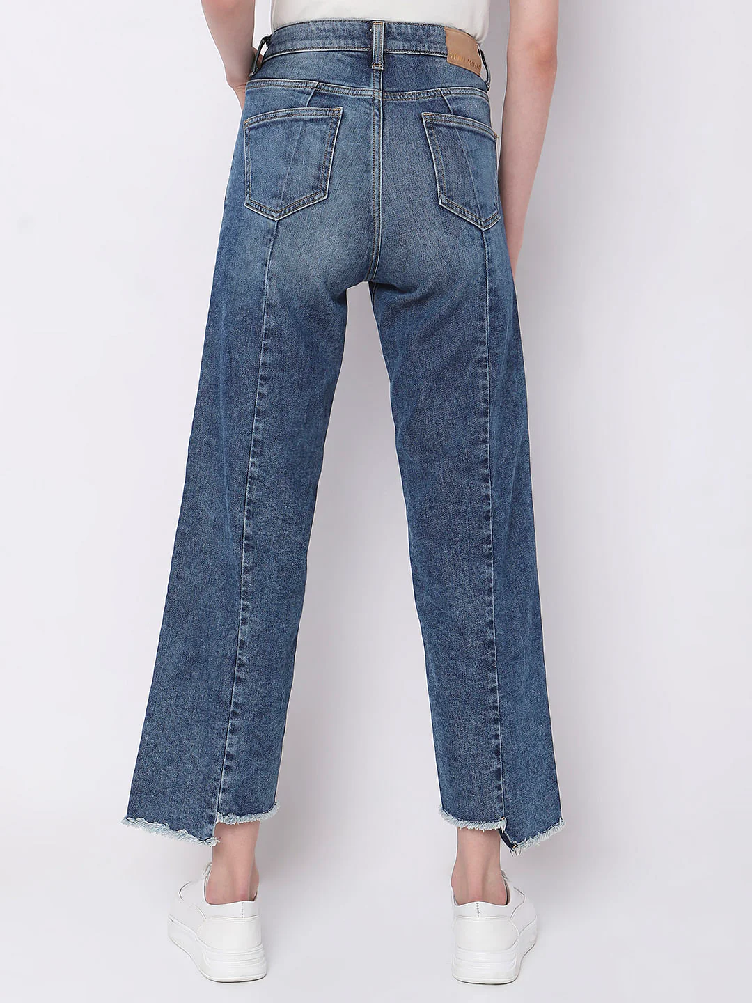 Blue High Rise Jade Straight Fit Jeans - Image 4