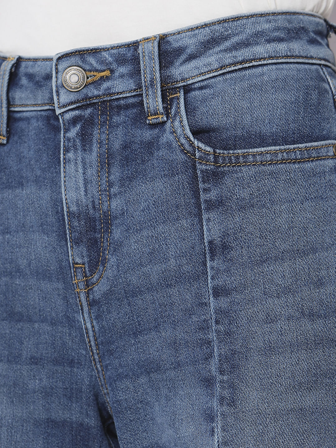 Blue High Rise Jade Straight Fit Jeans - Image 8