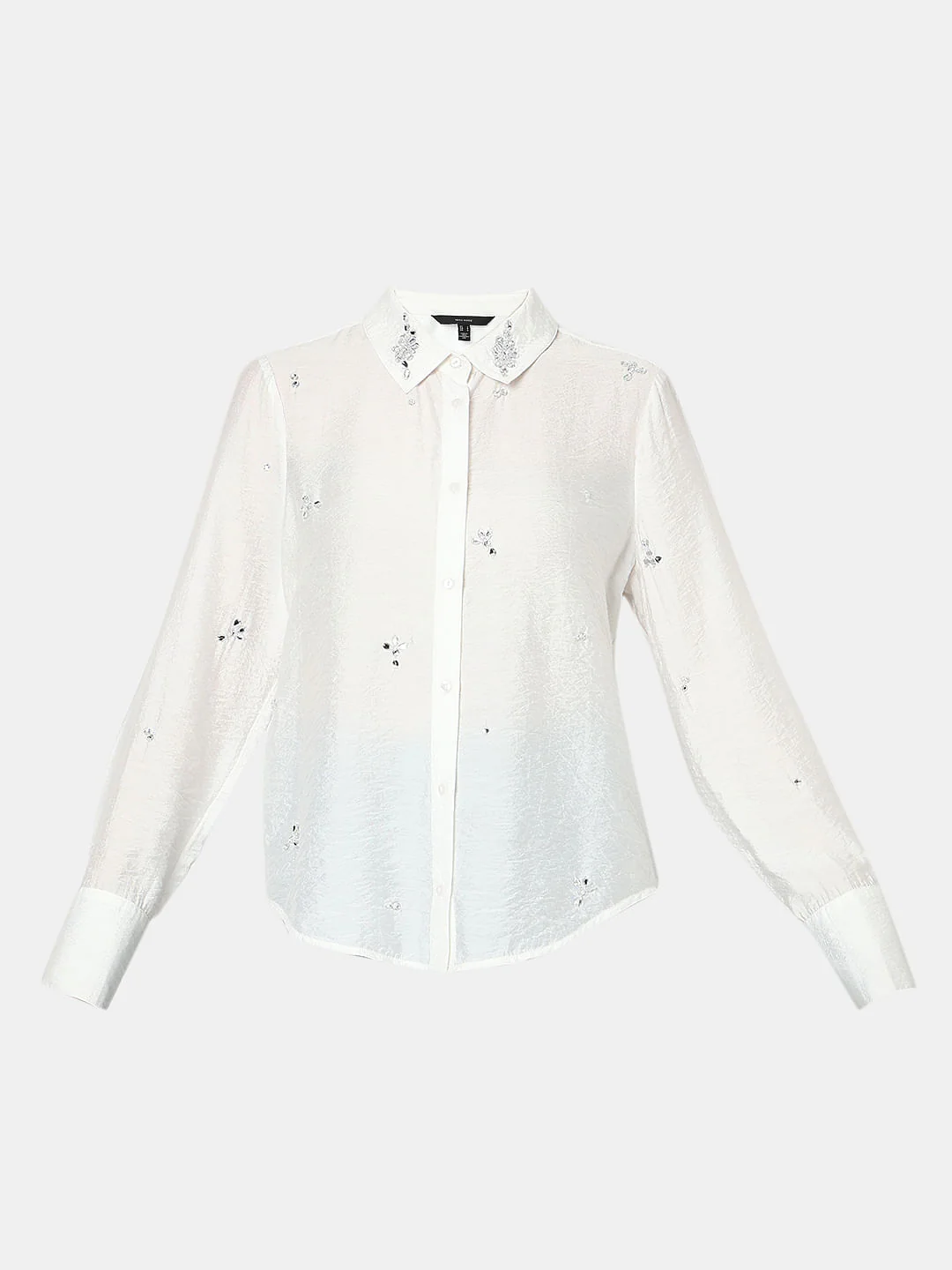 White Embellished Shirt - Image 7