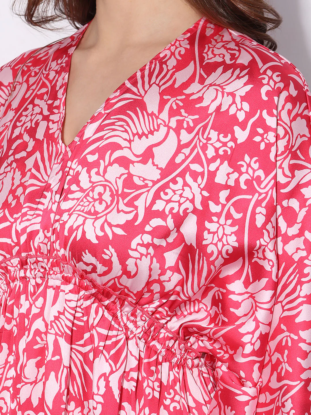 Pink Abstract Print Dress - Image 7