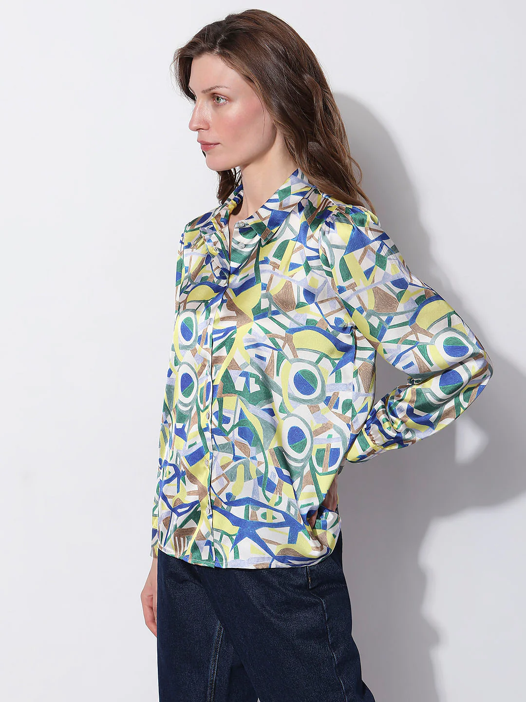 Brown Colourblocked Shirt - Image 3