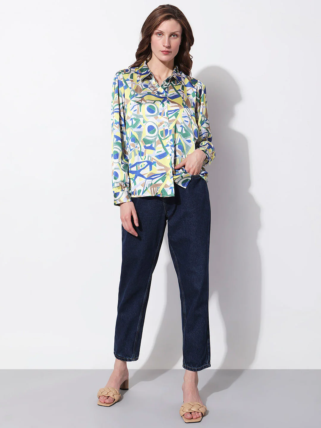 Brown Colourblocked Shirt - Image 5