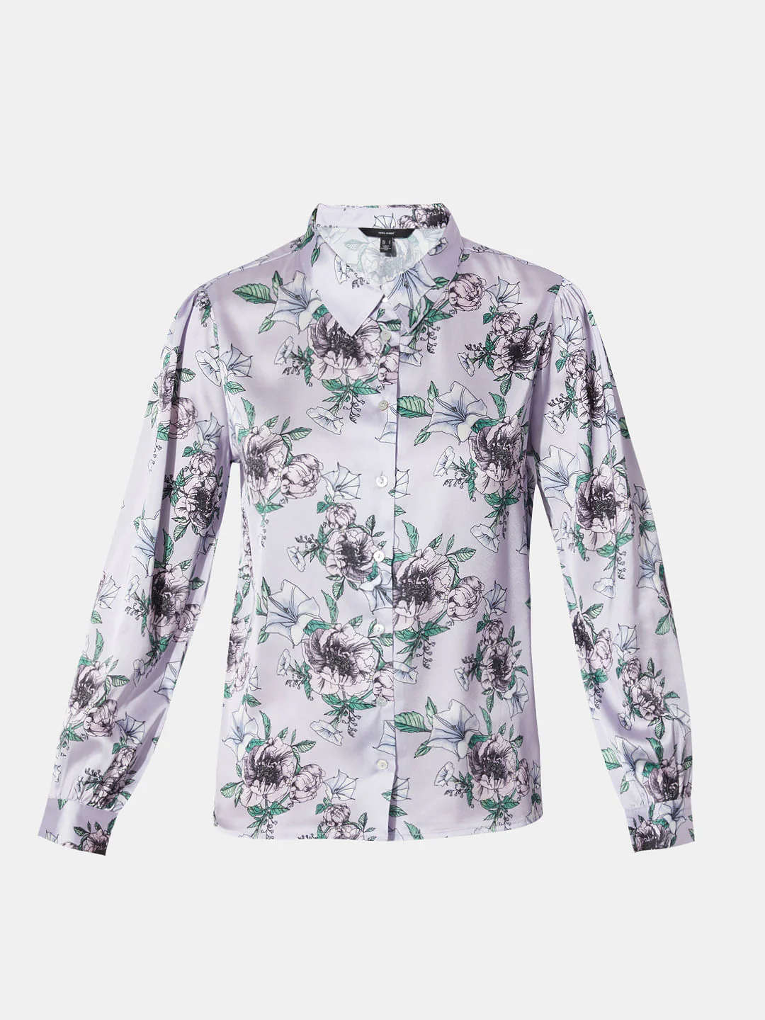 Purple Floral Print Shirt - Image 7