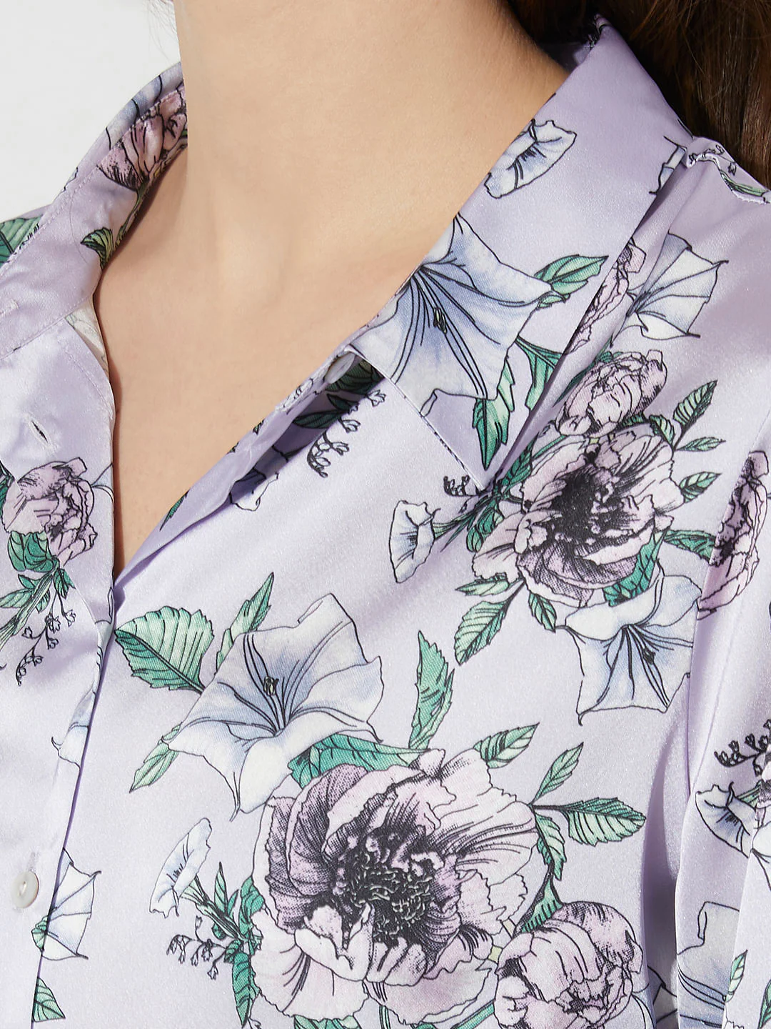 Purple Floral Print Shirt - Image 8