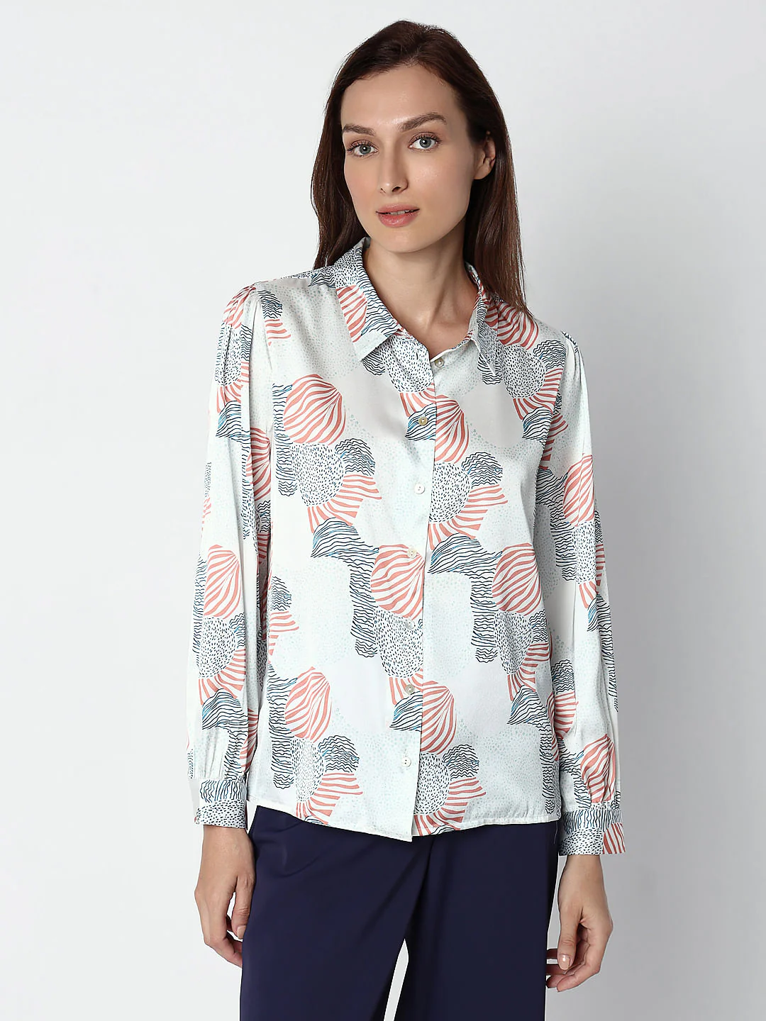 White Printed Shirt - Image 2