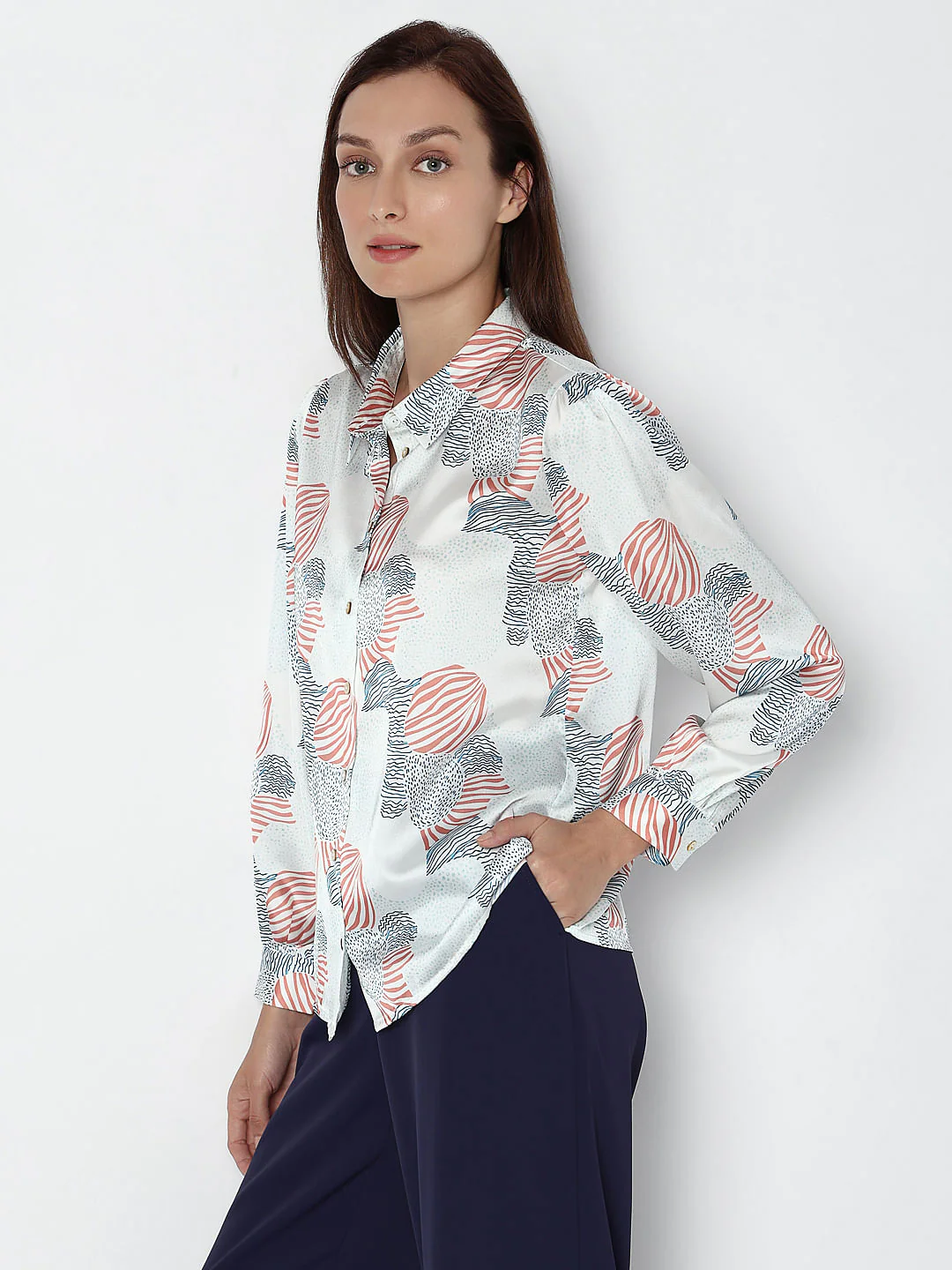 White Printed Shirt - Image 3