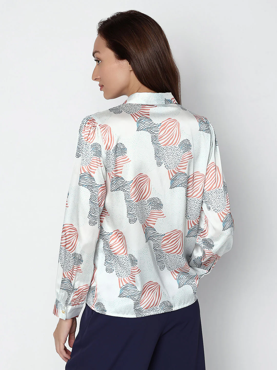 White Printed Shirt - Image 4