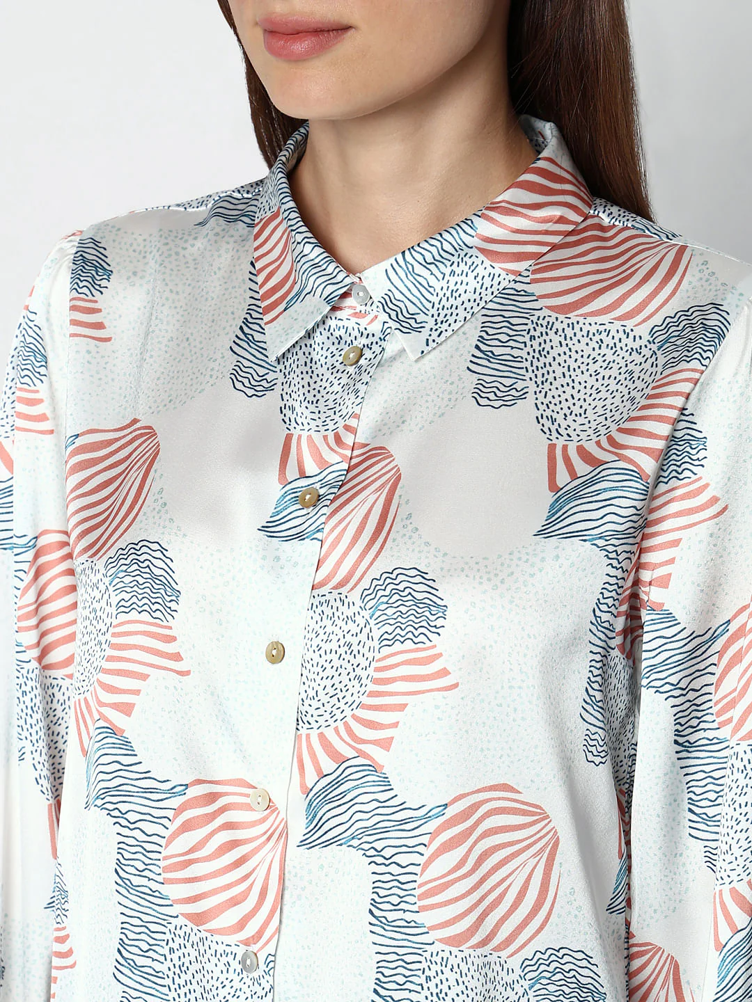 White Printed Shirt - Image 8