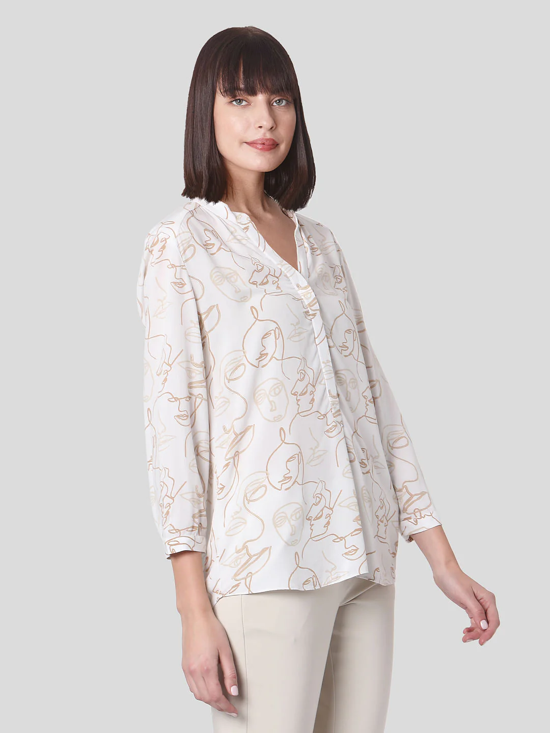 White Face Print Top - Image 3