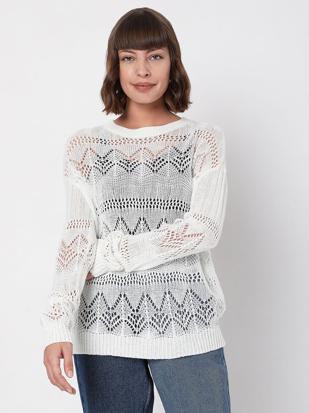 White Lace Sweater - Image 2
