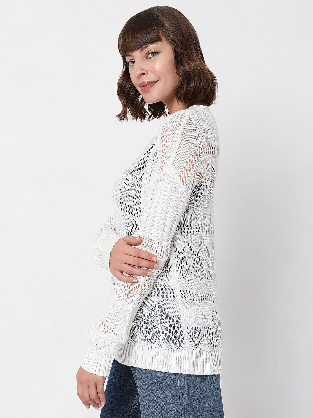 White Lace Sweater - Image 3