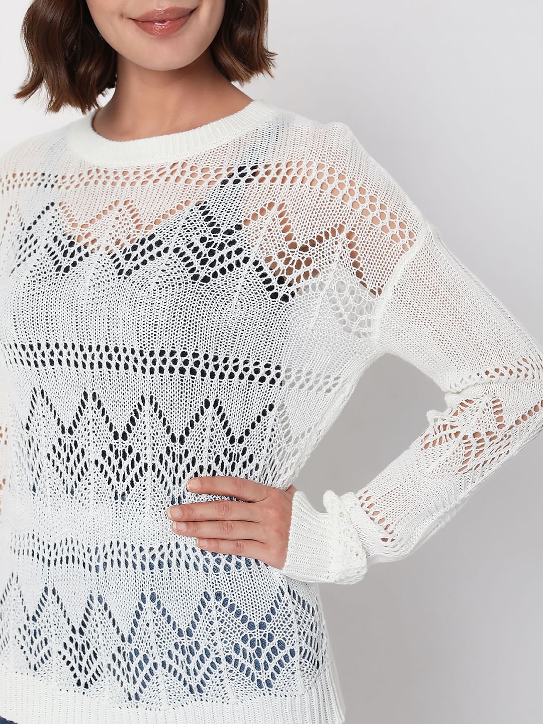 White Lace Sweater - Image 6