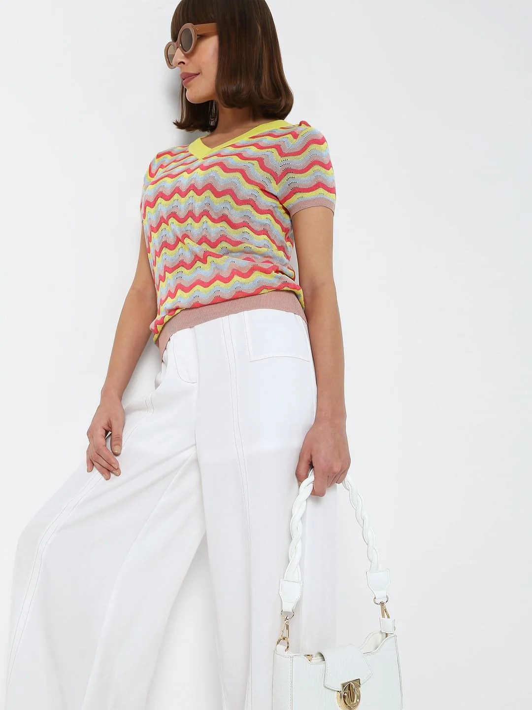 Multi-Coloured Striped Top