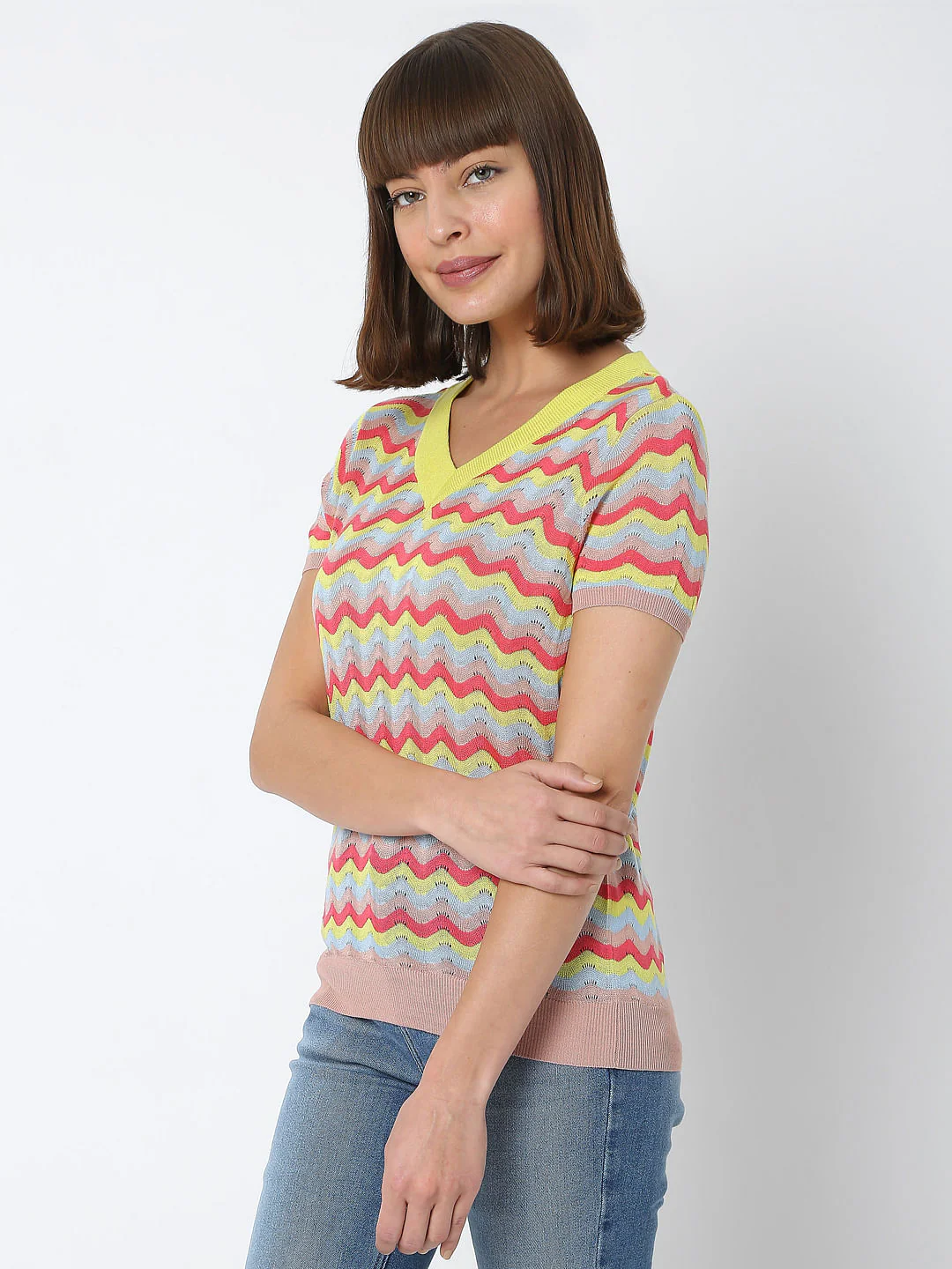 Multi-Coloured Striped Top - Image 3