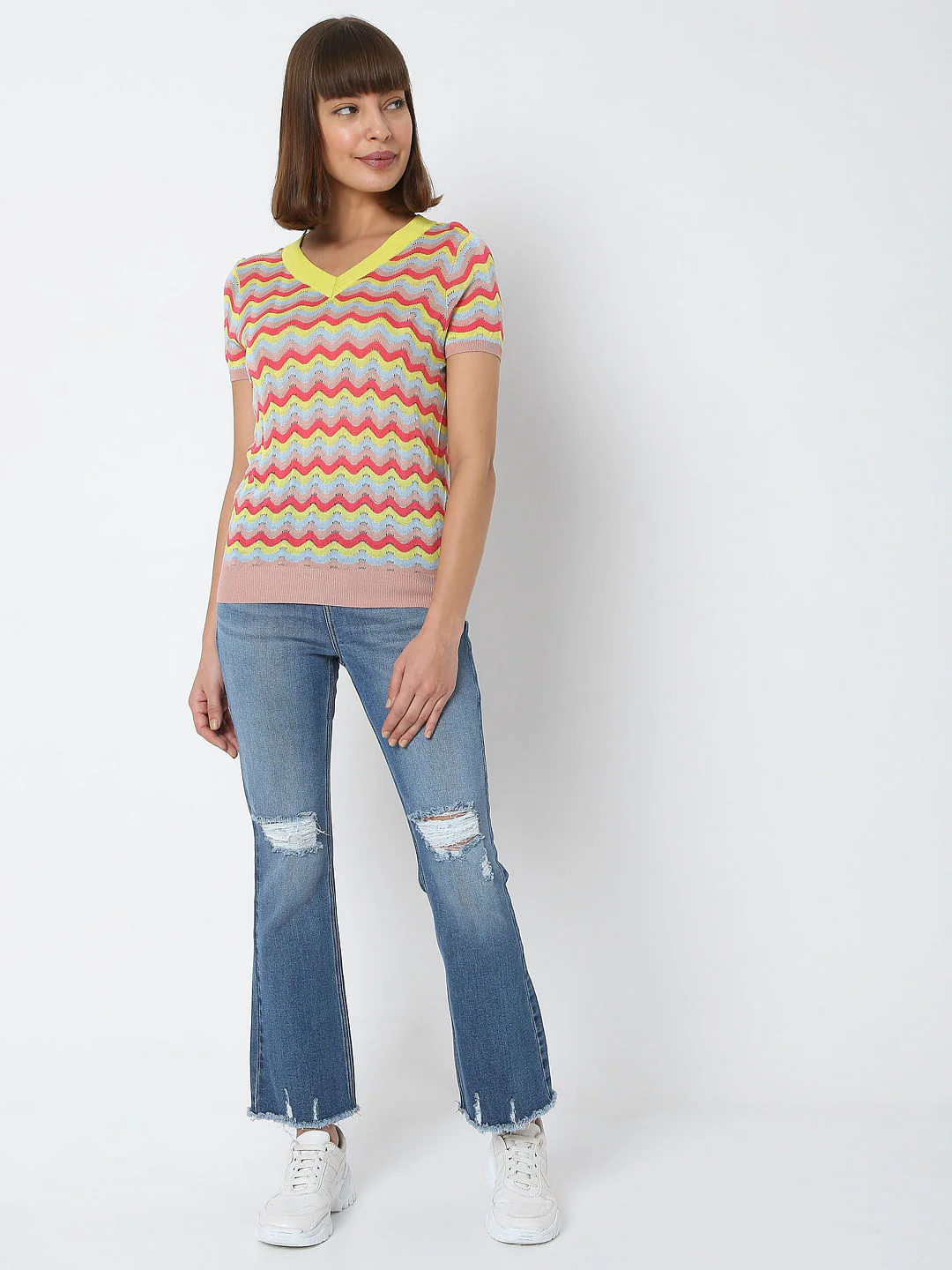 Multi-Coloured Striped Top - Image 5