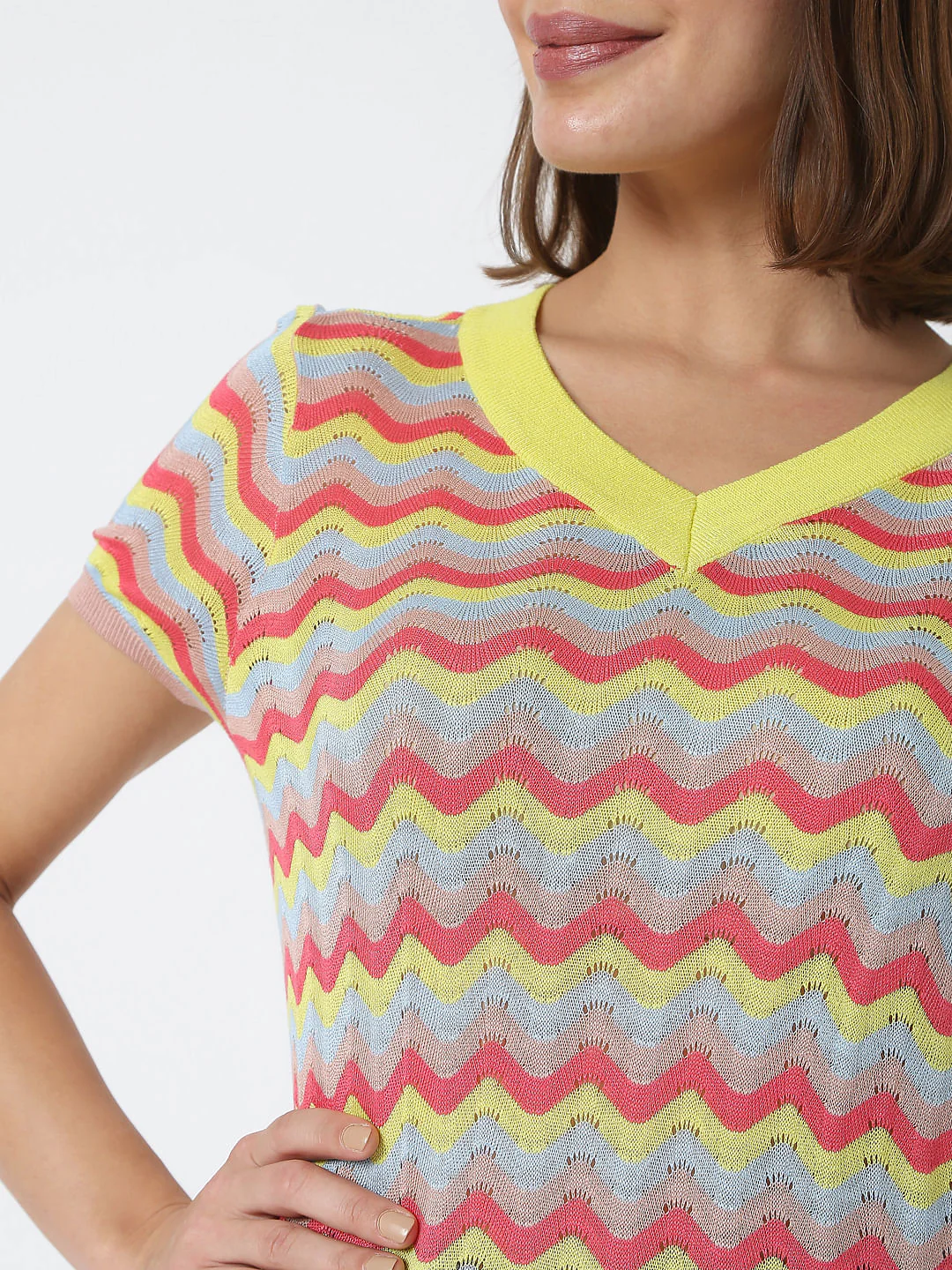 Multi-Coloured Striped Top - Image 6