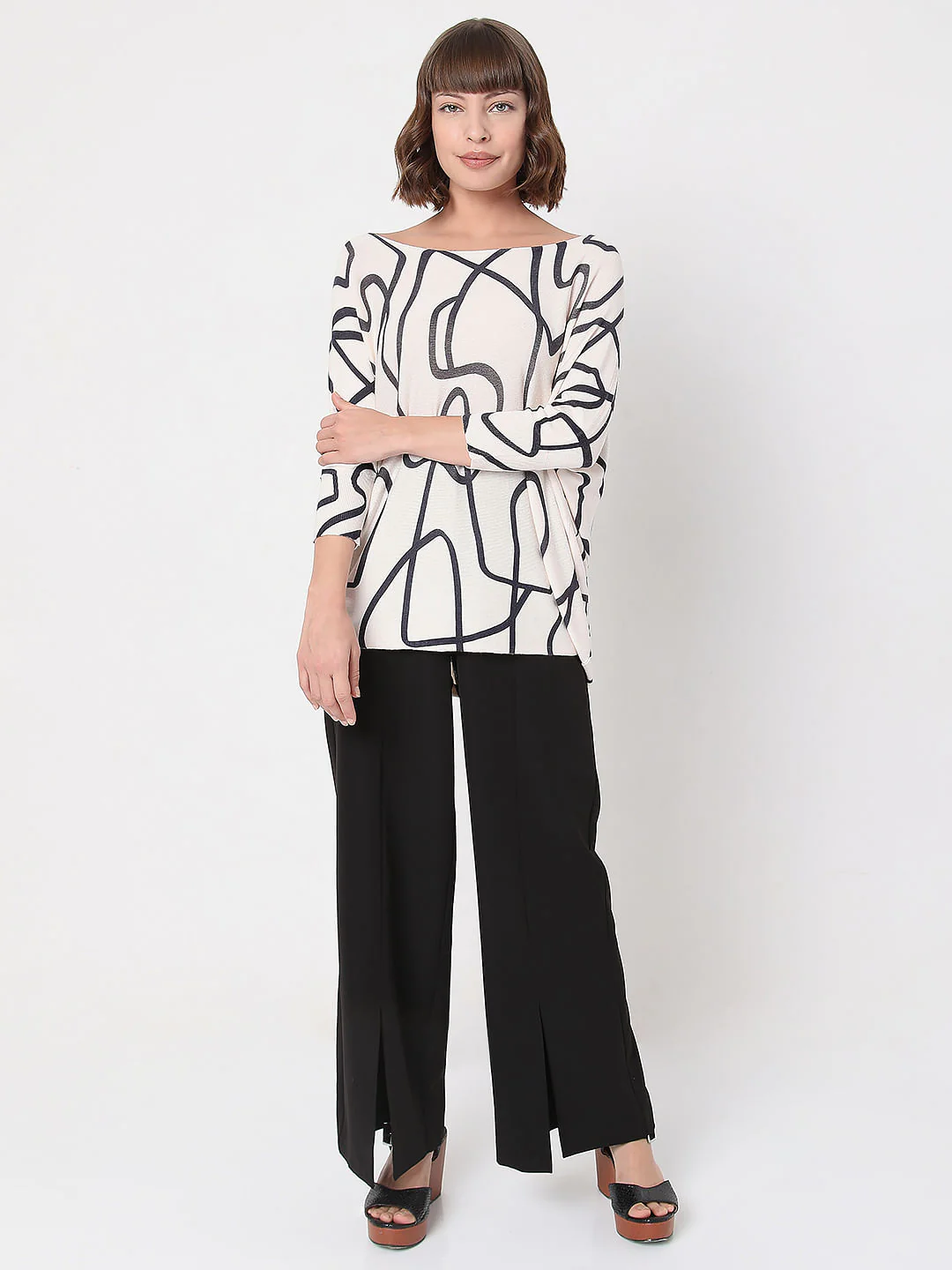 Light Pink Abstract Print Top - Image 5