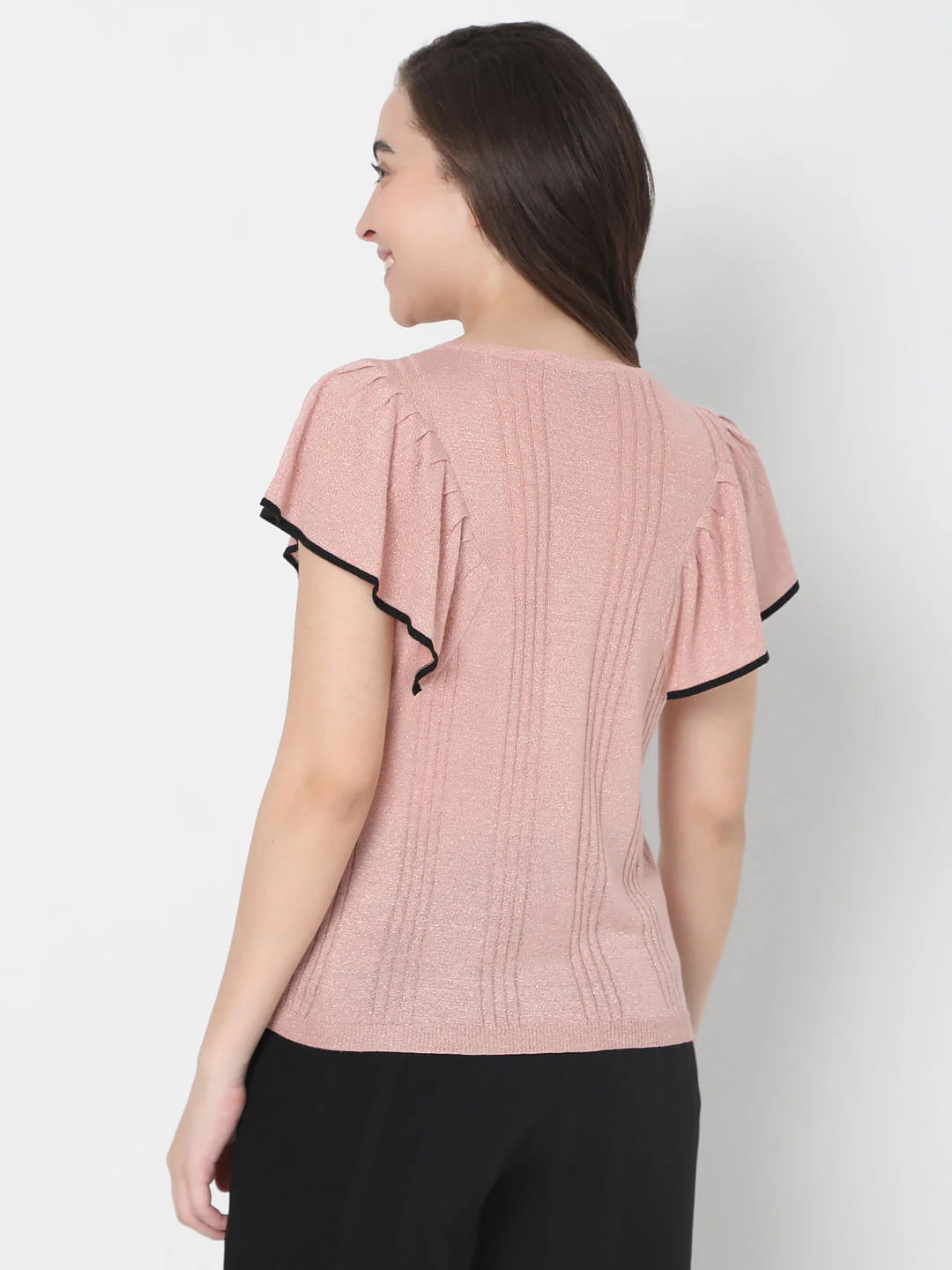 Pink Ruffle Sleeve Top - Image 4
