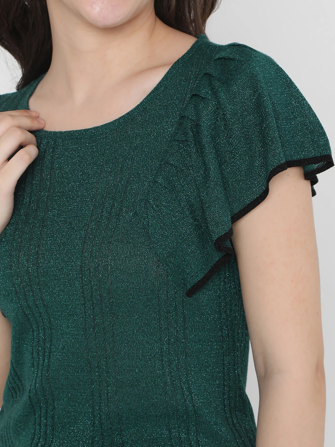 Green Ruffle Sleeve Top - Image 6