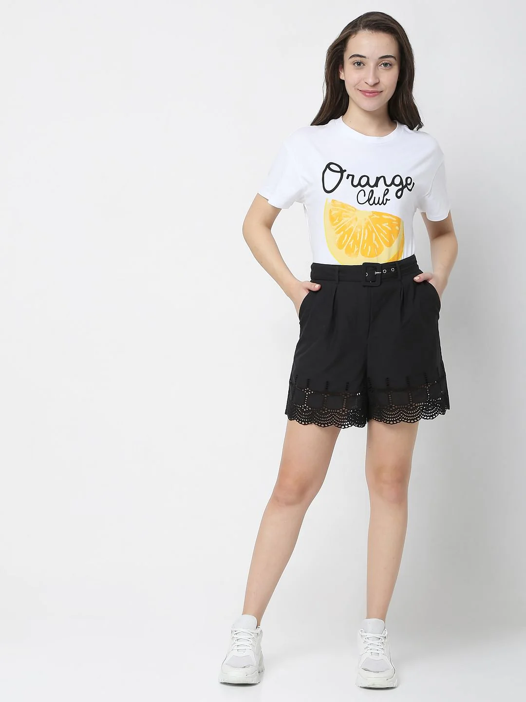 Black Schiffli Shorts - Image 6
