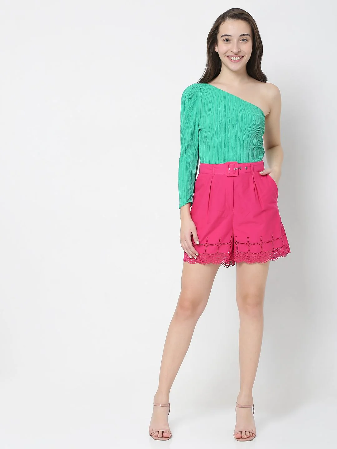 Pink Schiffli Shorts - Image 6