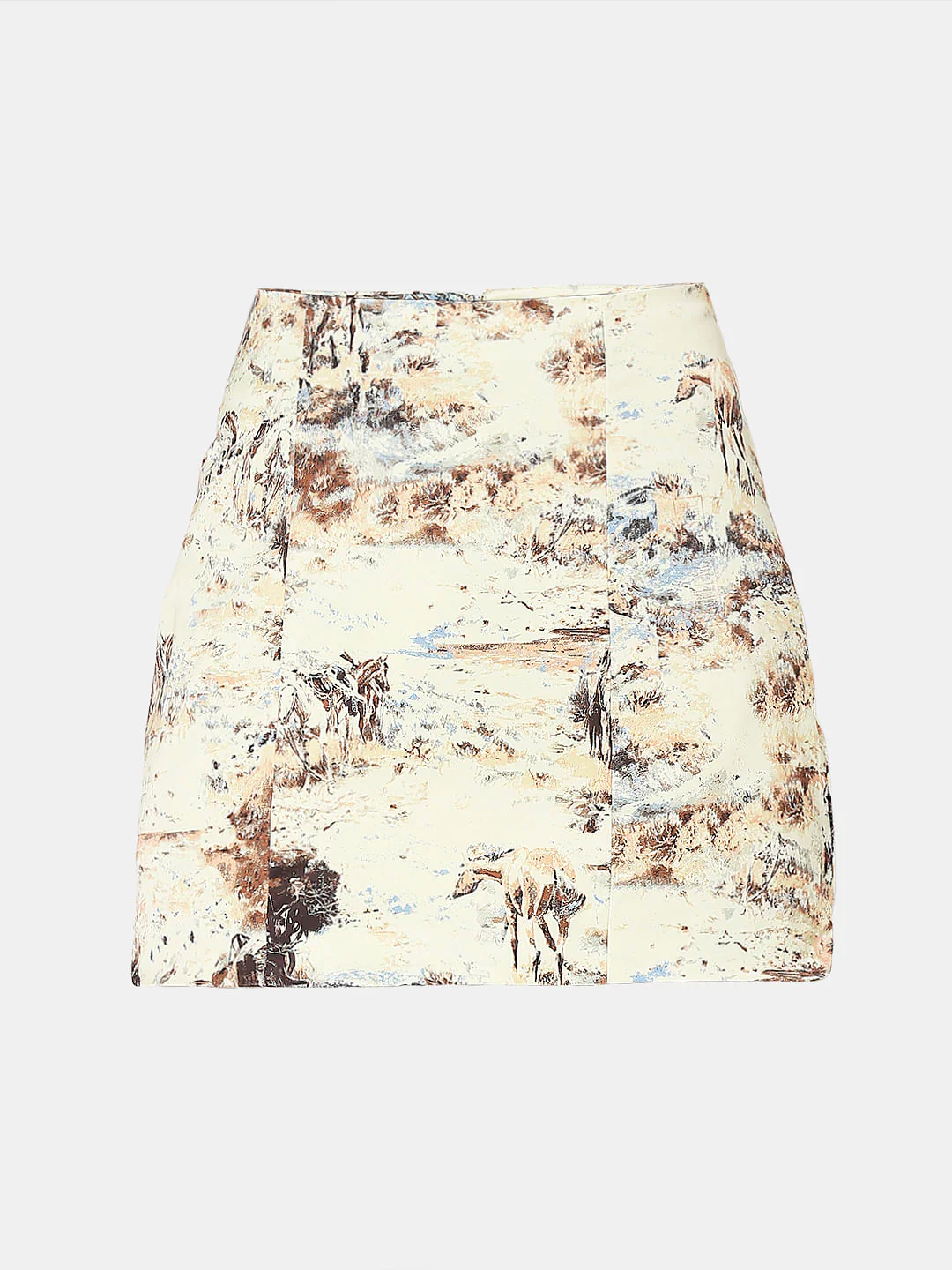 Yellow Mid Rise Printed Co-Ord Set Skirt - Image 7