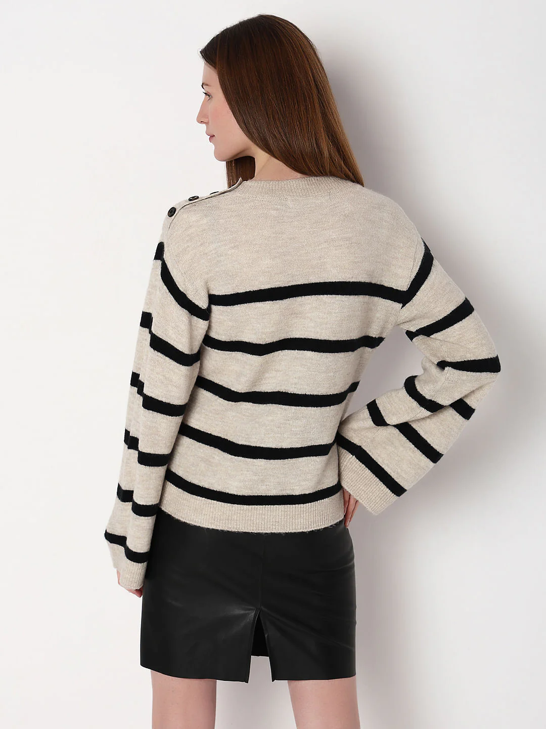 Beige Striped Pullover - Image 4