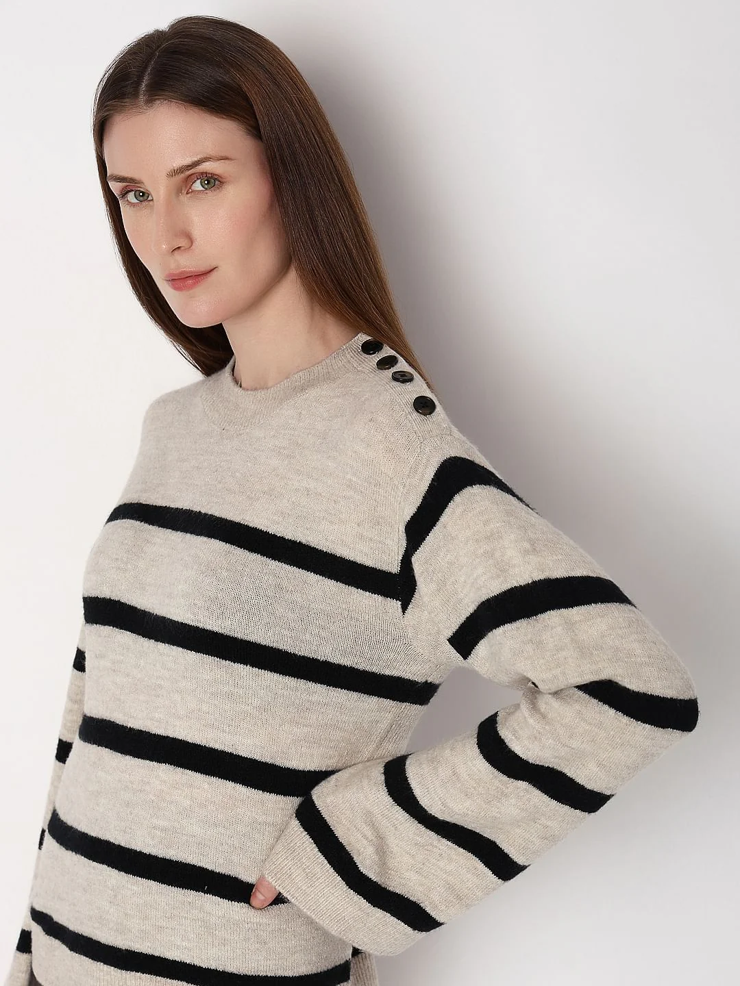 Beige Striped Pullover - Image 6