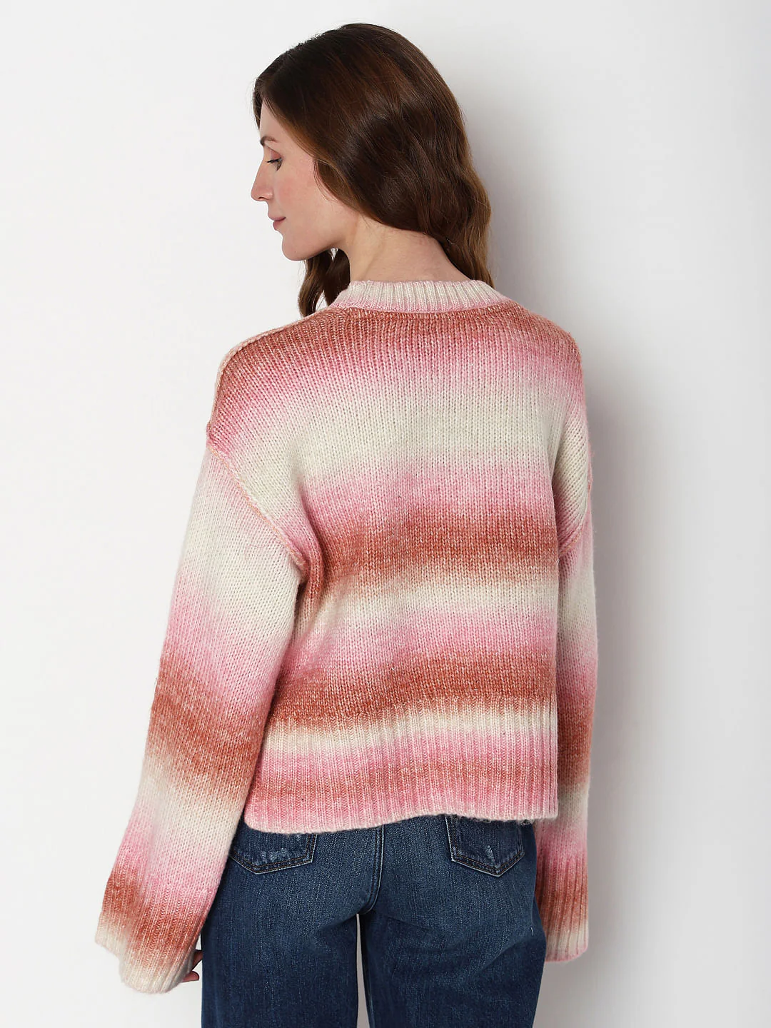Neon Green Colourblocked Ombre Pullover - Image 4