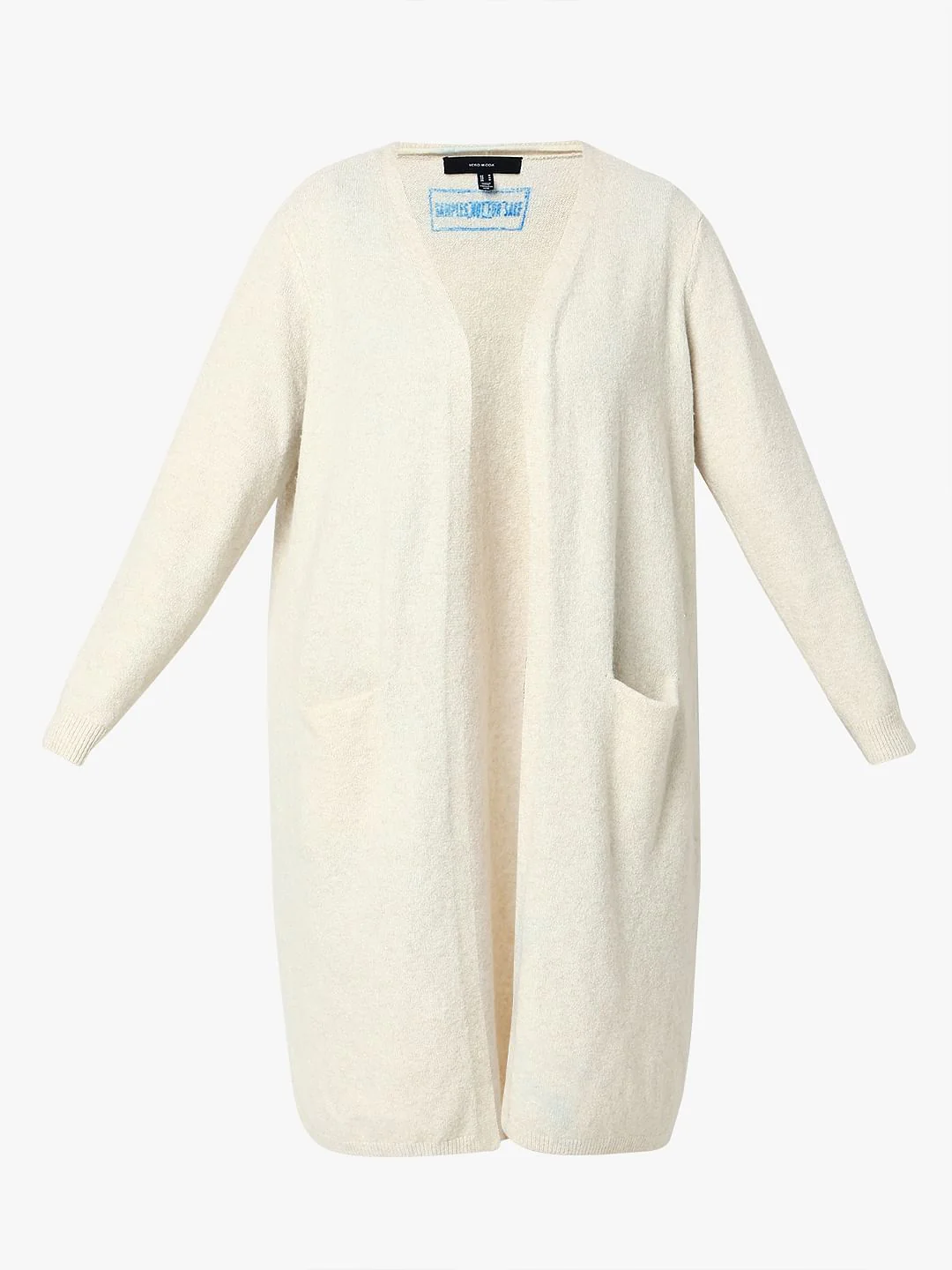 Curve Cream Full Sleeves Long Cardigan - Image 6
