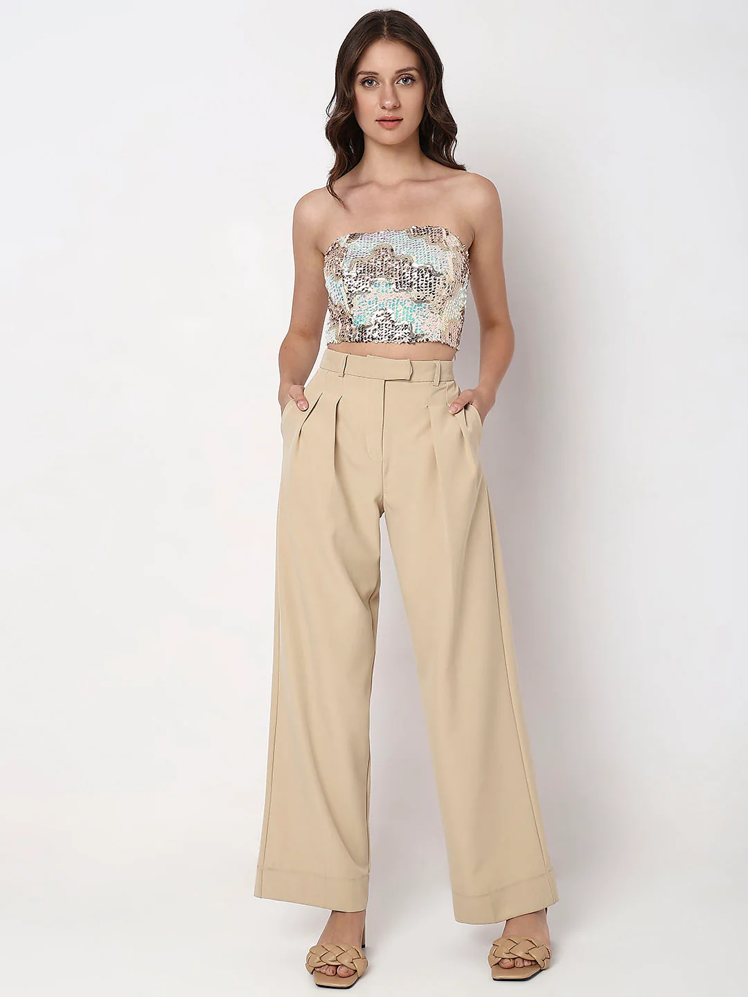 Blue Sequin Corset Top - Image 5