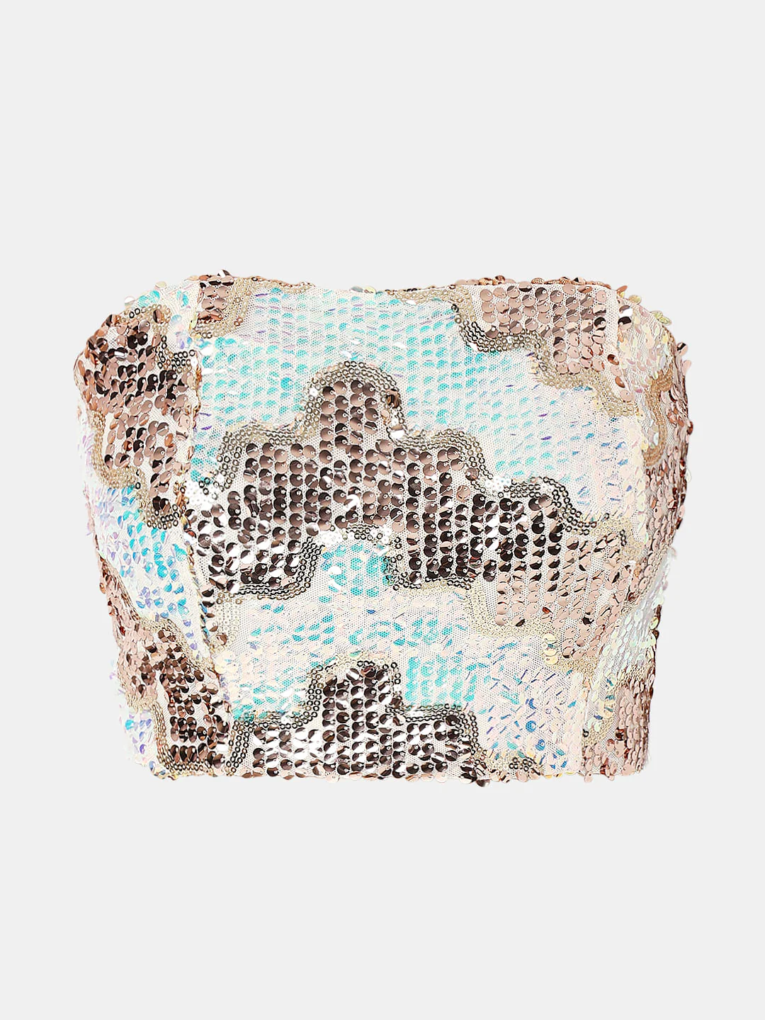 Blue Sequin Corset Top - Image 7